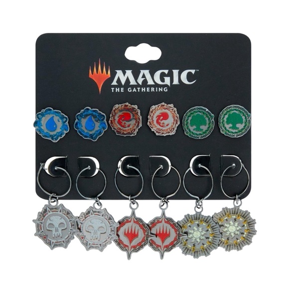 Hasbro Jewelry - NEW Magic The Gathering Mana Symbols Earrings Set